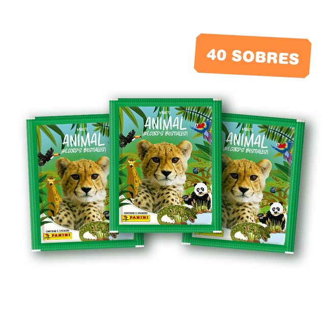 PANINI CHILE - Pack El Mundo de los Animales (40 Sobres)