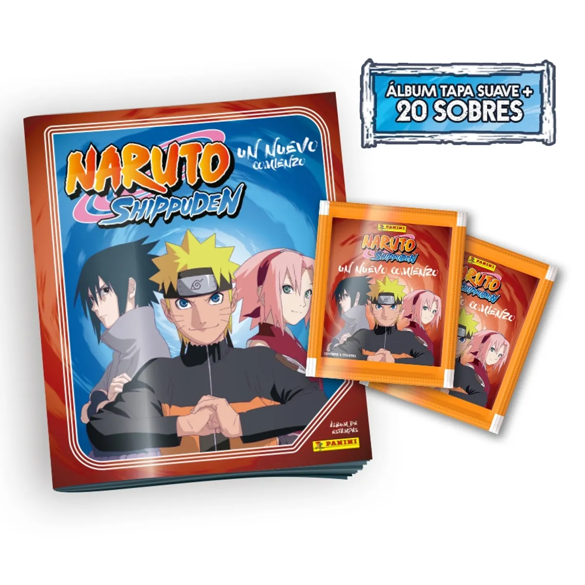 PANINI CHILE - Pack Naruto Shippuden Un Nuevo Comienzo (Álbum + 20 Sobres)