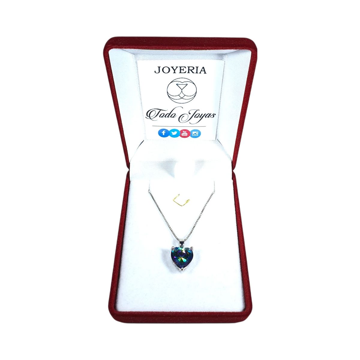 TODOJOYAS - Collar Mini Corazon Cristal Tornasol