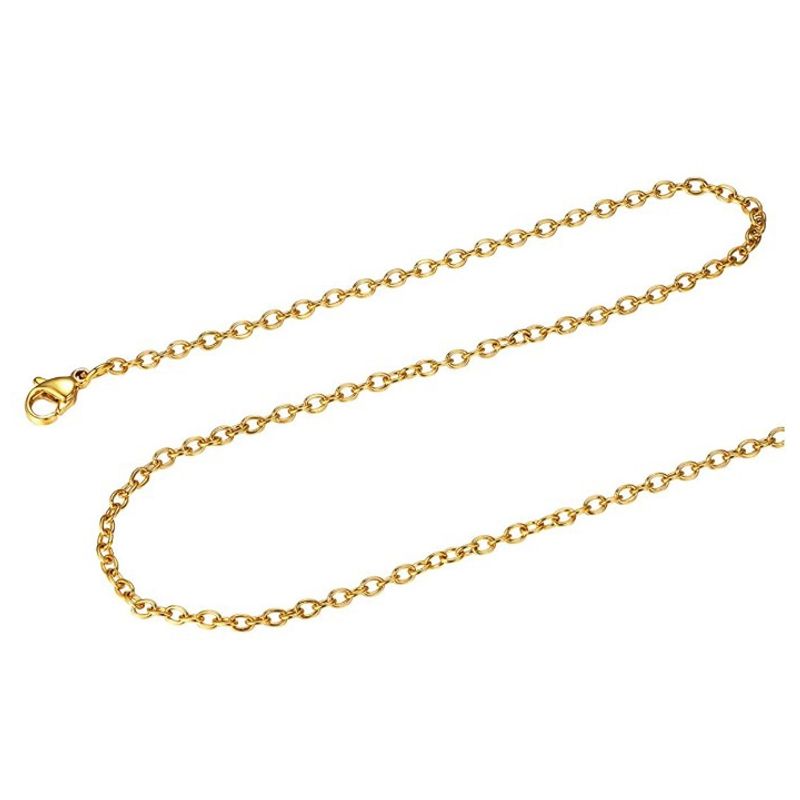TODOJOYAS - Cadena Acero 50cm Tradicional Dorada