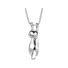 TODOJOYAS - Collar Gato Golgante Plateado