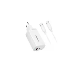 TECNOLAB - Cargador de Pared QC 3.0 + PD Con Cable Tipo C a Tipo C