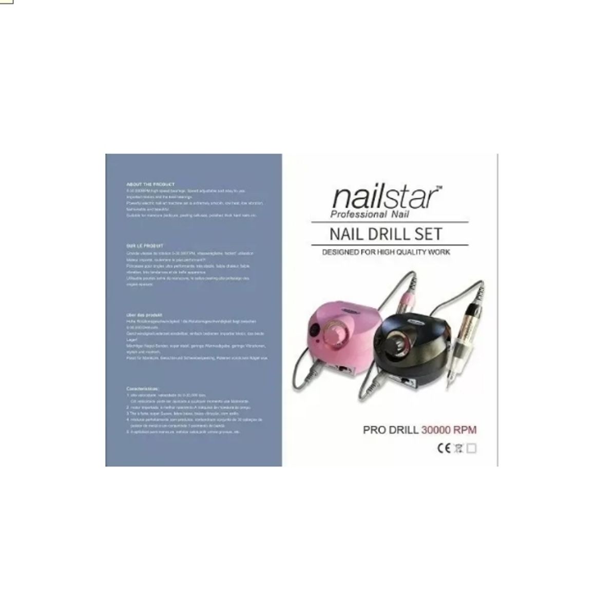 GENERICO - NailStar® Torno Maquina de Uñas drill 30000rpm