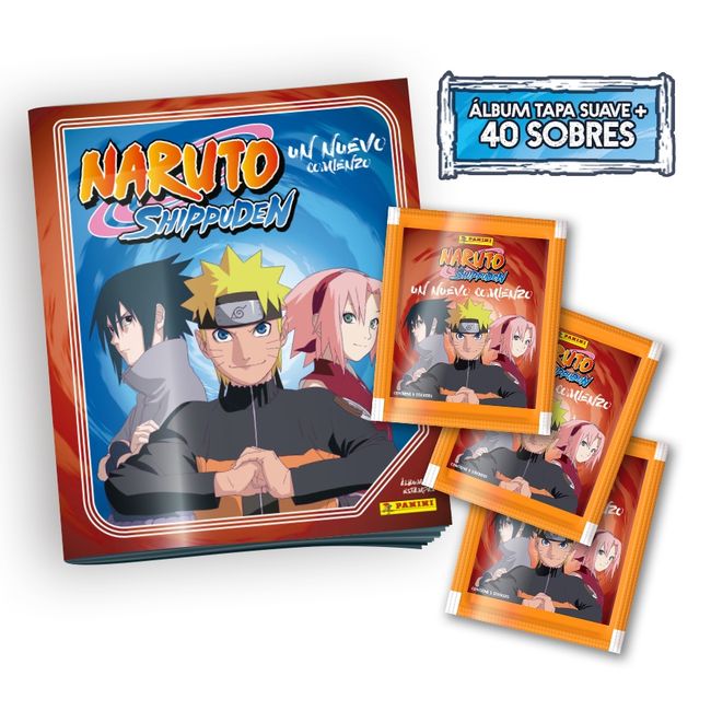 PANINI CHILE - Pack Naruto Shippuden Un Nuevo Comienzo (Álbum + 40 Sobres)