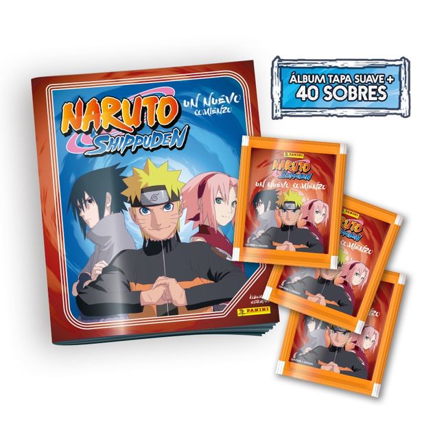 PANINI CHILE - Pack Naruto Shippuden Un Nuevo Comienzo (Álbum + 40 Sobres)