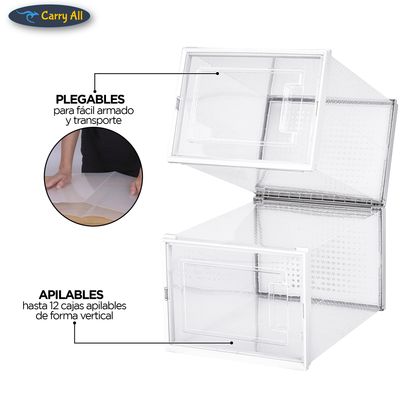 Imagen 2 del producto Pack 6 Cajas Organizadoras Apilables Plegables Talla L