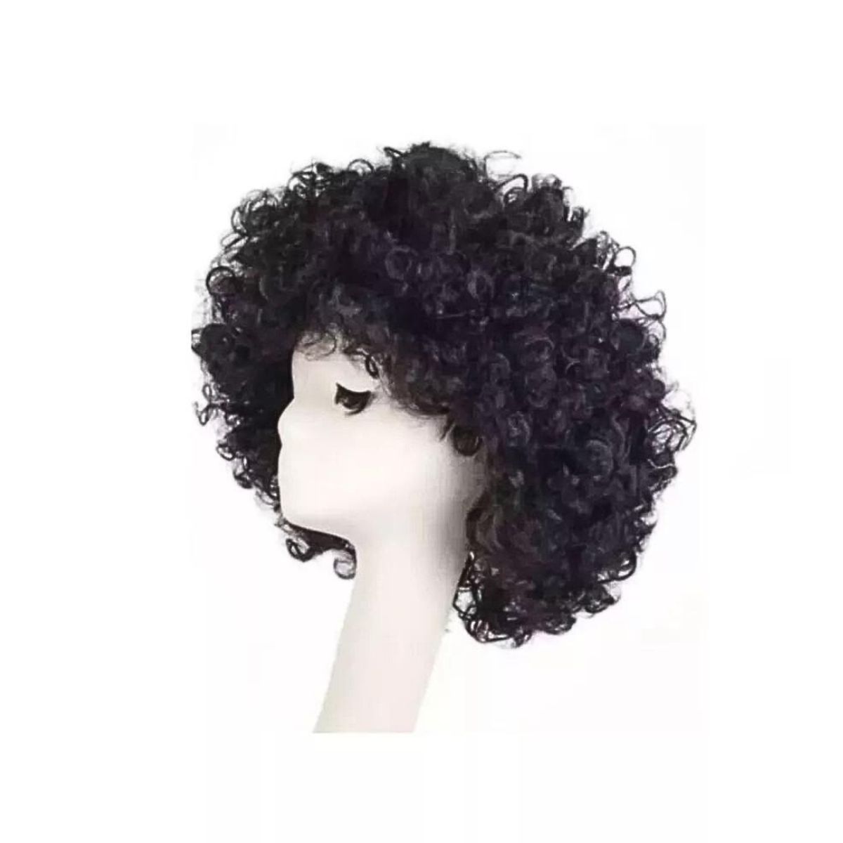 GENERICO - Peluca Negro afro Adultos Niños Niñas Halloween Cosplay