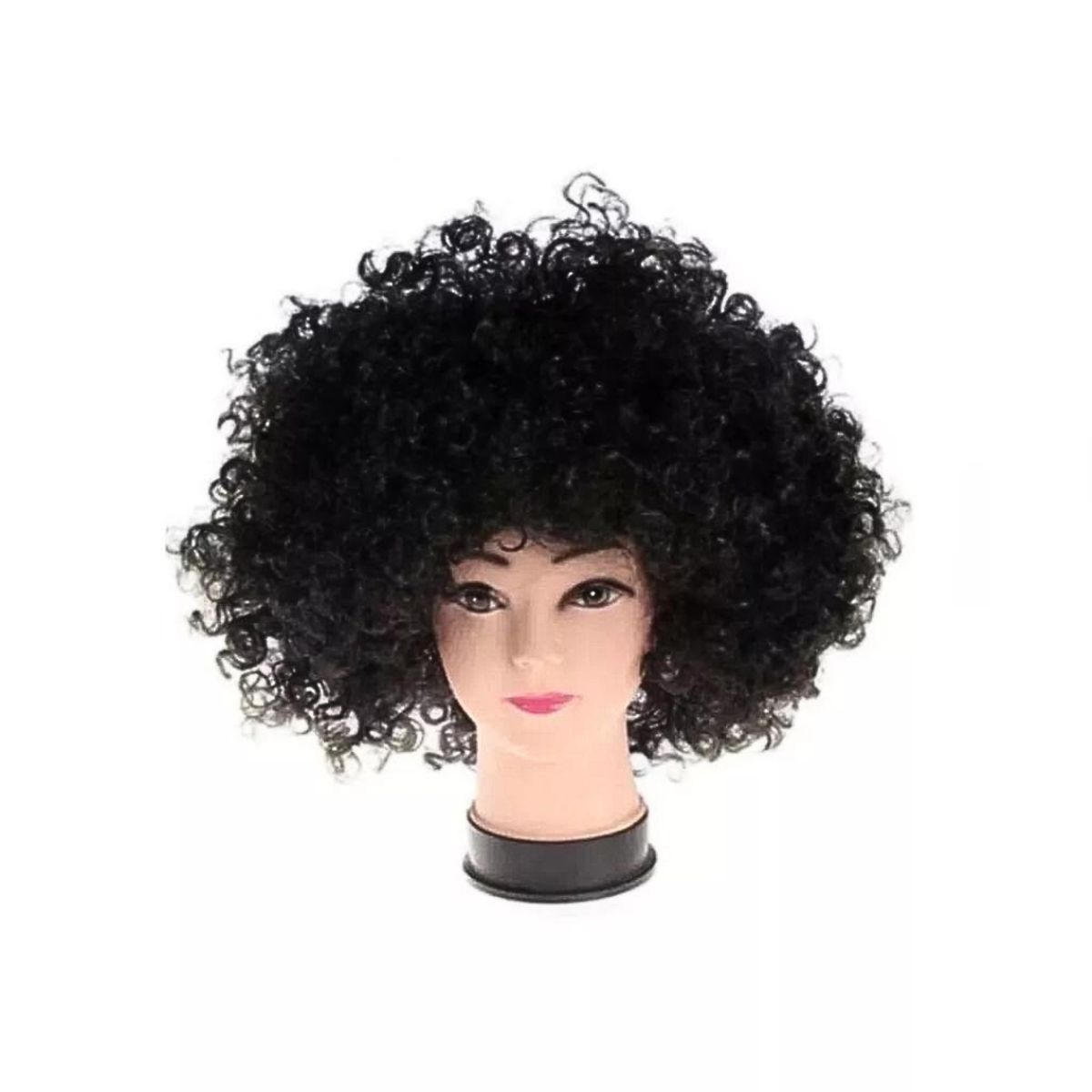 GENERICO - Peluca Negro afro Adultos Niños Niñas Halloween Cosplay