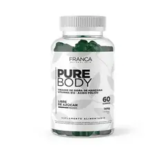 GENERICO - Pure Body Vinagre de Manzana B12 Ácido Fólico - 60 Gummies Veganas.