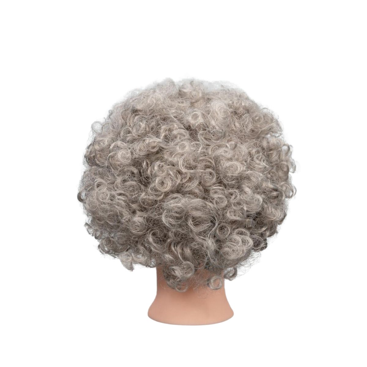 GENERICO - Peluca afro Plata Adultos Niños Niñas Halloween Cosplay