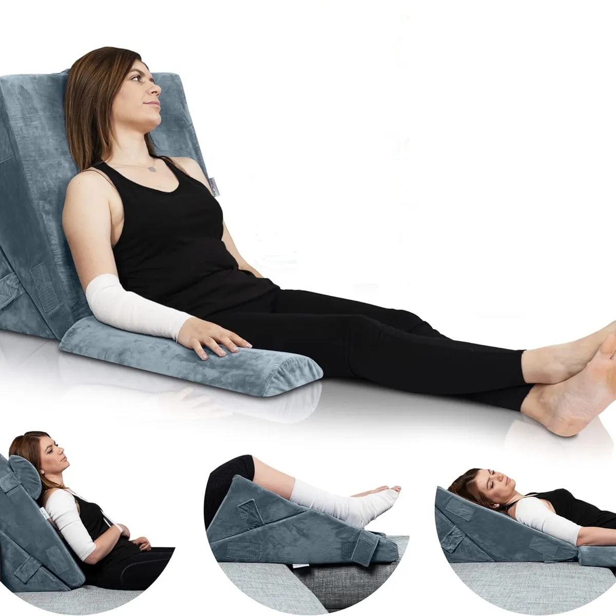 GENERICO - Almohada Cuña Cojín Espuma Viscoelástica Lumbar Cervical