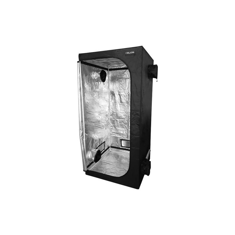 GENERICO - Carpa Indoor Negra - 80 x 80 x 160 cms. - 600D - Helios Corporate