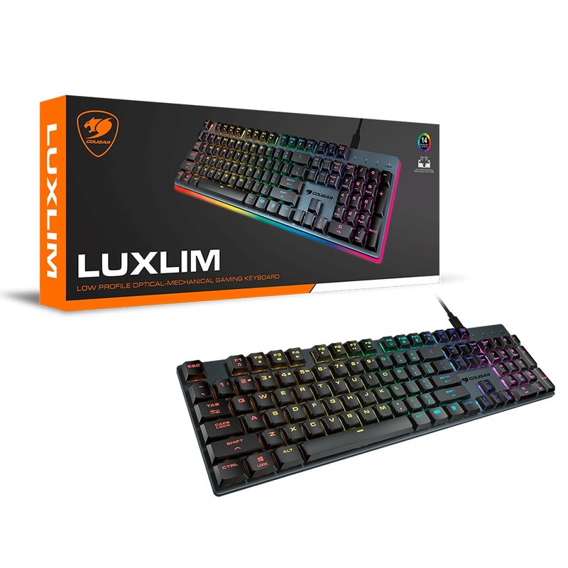COUGAR - Teclado Cougar Óptico-Mecánico Luxlim red Switch US