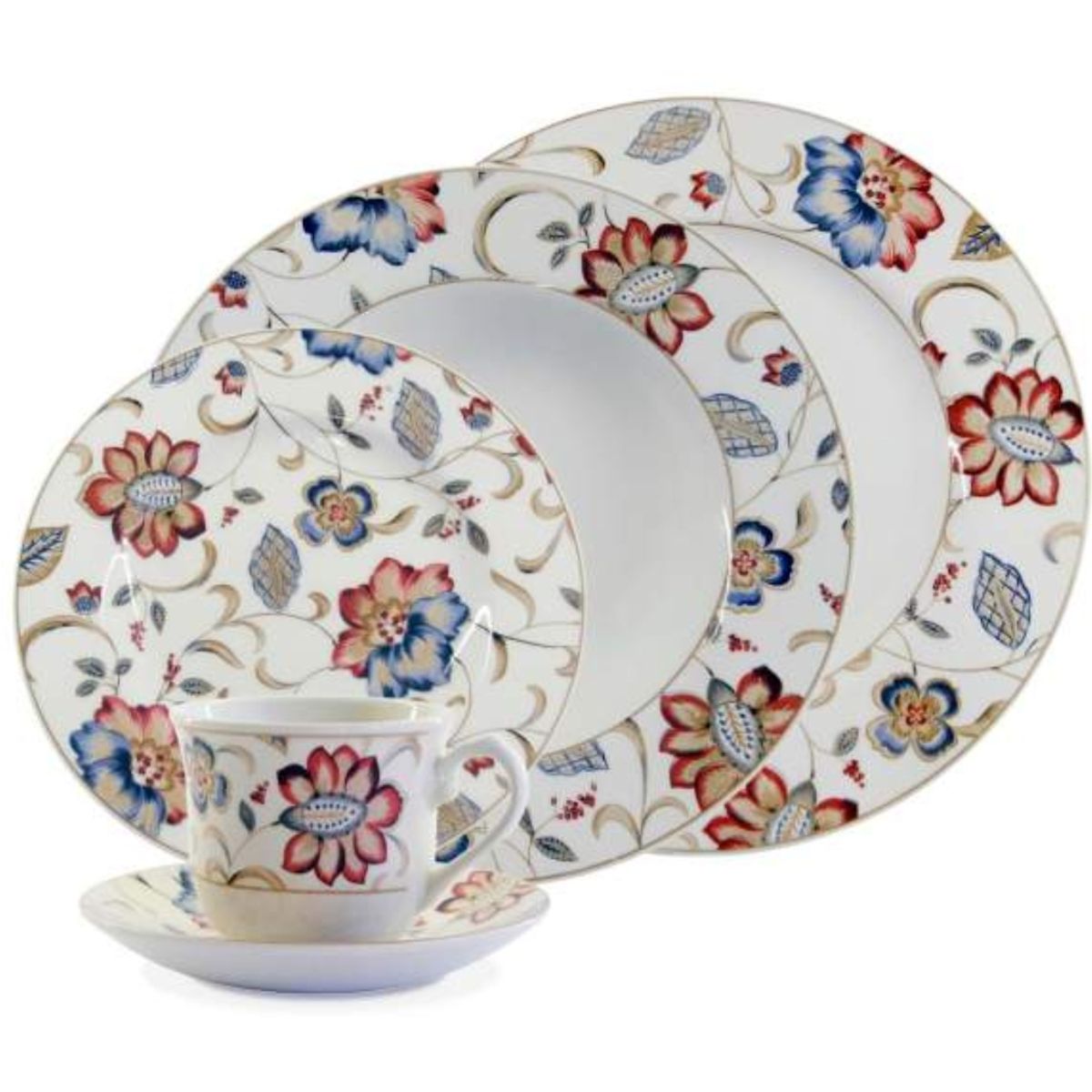 QUEEN - Juego de Vajilla 30 Piezas Jacobean