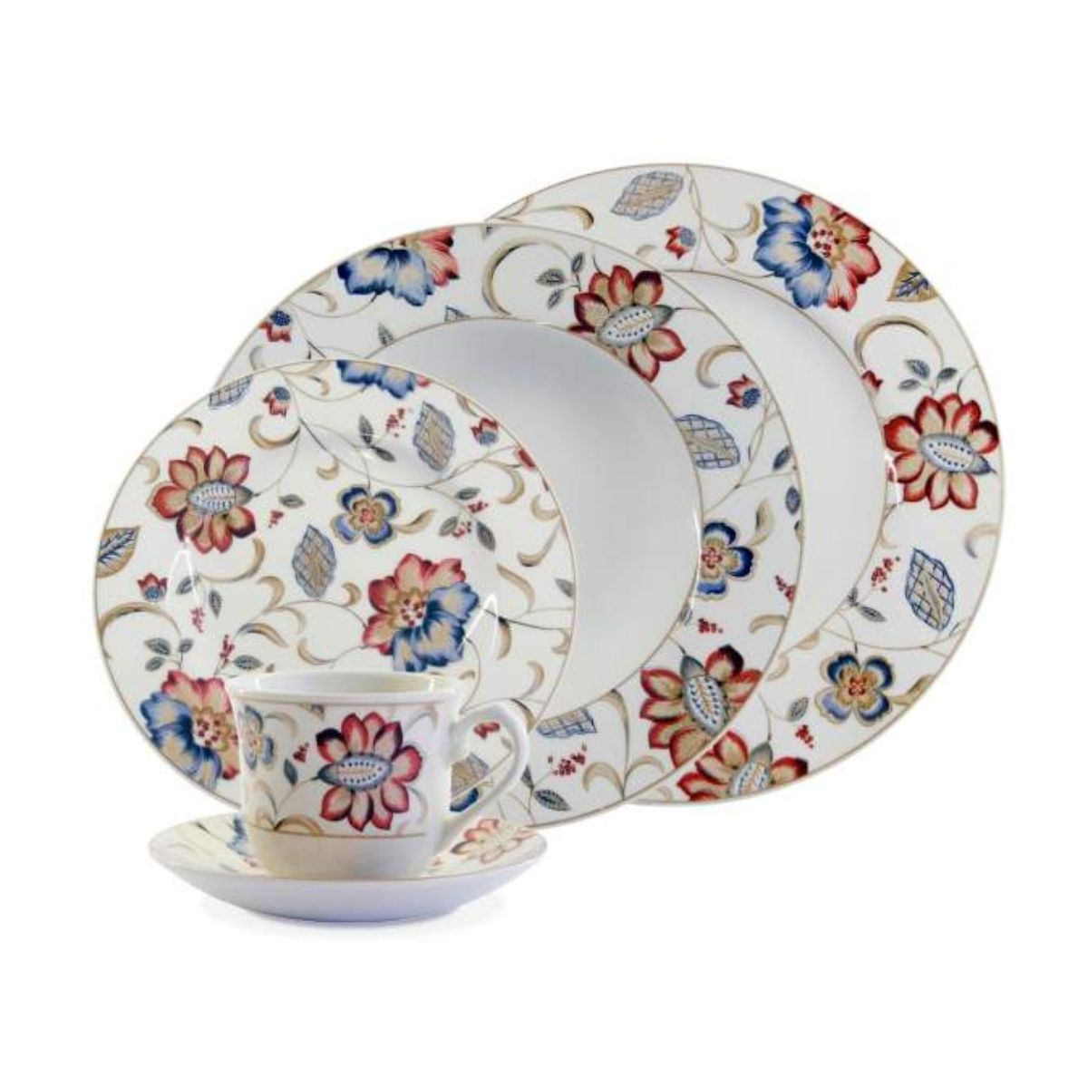 QUEEN - Juego de Vajilla 30 Piezas Jacobean