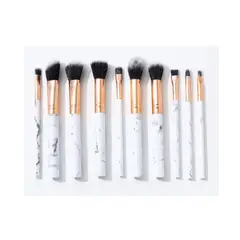 GENERICO - Set 10 Brochas Para Maquillaje Diseño Mármol