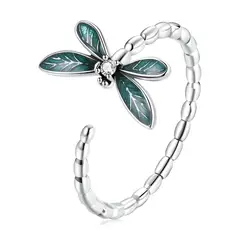 TODOJOYAS - Anillo Plata 925 Libelula Verde