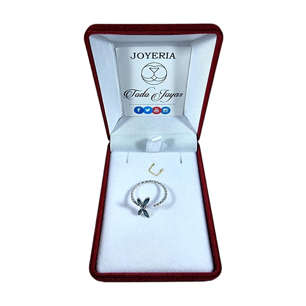 TODOJOYAS - Anillo Plata 925 Libelula Verde