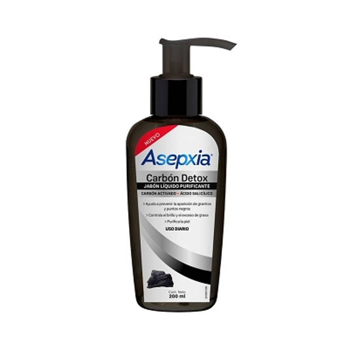 ASEPXIA - ASEPXIA CARBON DETOX JABON LIQUIDO PURIFICANTE 200ML.