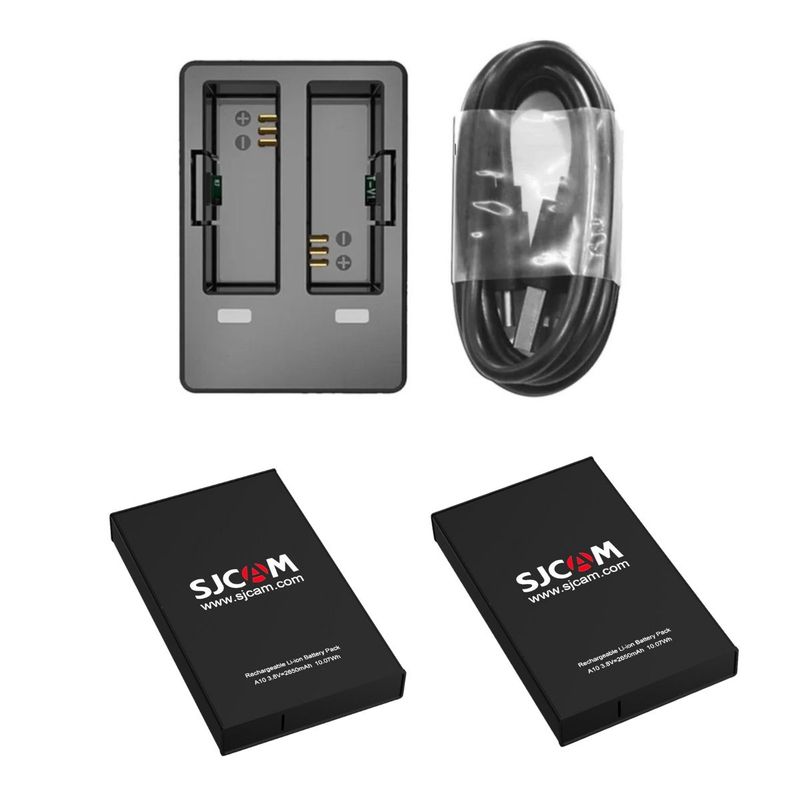 SJCAM - kit Cargador mas dos Baterías SJCAM de Cámara J10 Y SJ11 Originales
