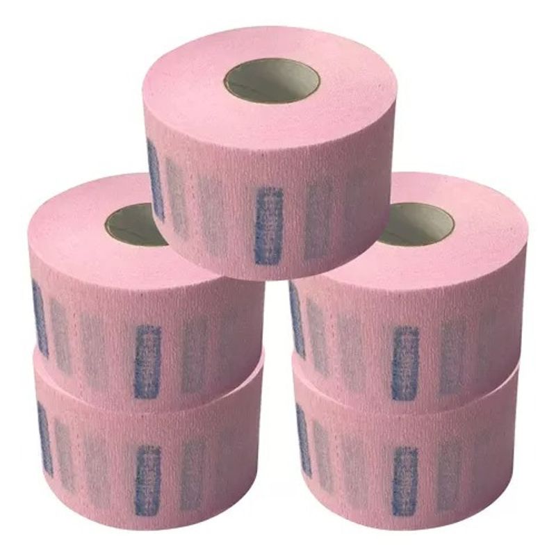 GENERICO - Papel Protector de Cuello Barberia Rosa
