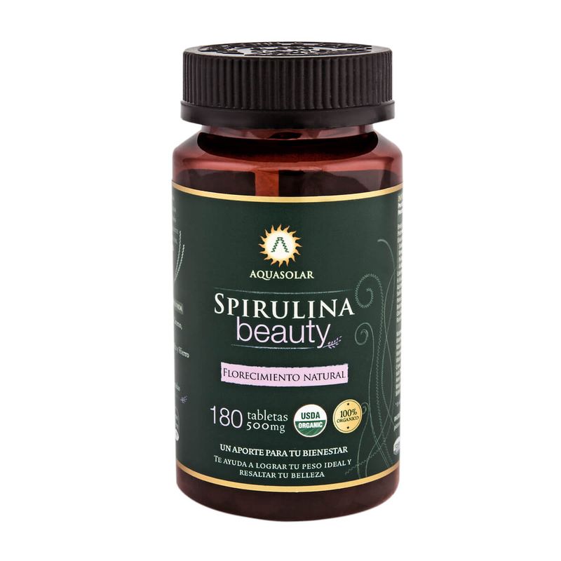 AQUA SOLAR - Spirulina 500 mg Beauty (180 tabs).-