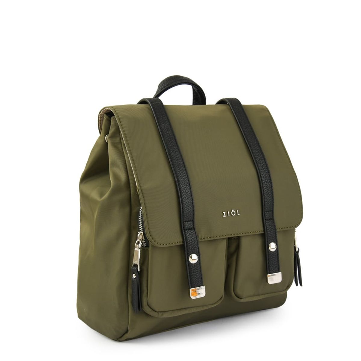 ZIOL - Mochila con tapa erzurum mediano verde oliva