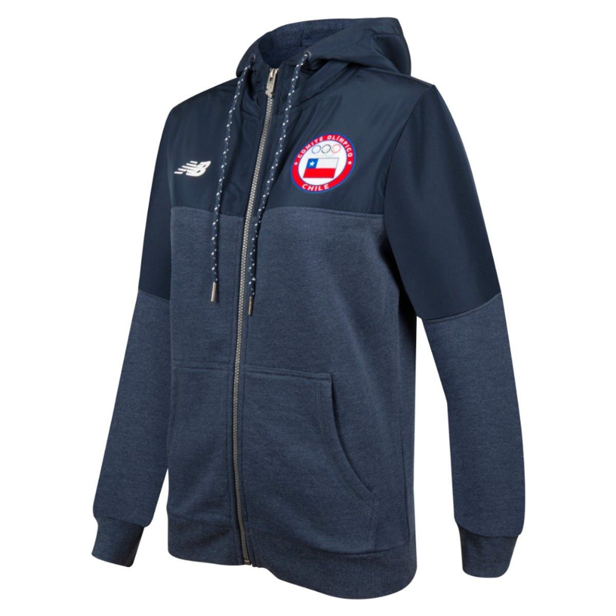 NEW BALANCE - Polerón Running Mujer New Balance Team Chile Azul