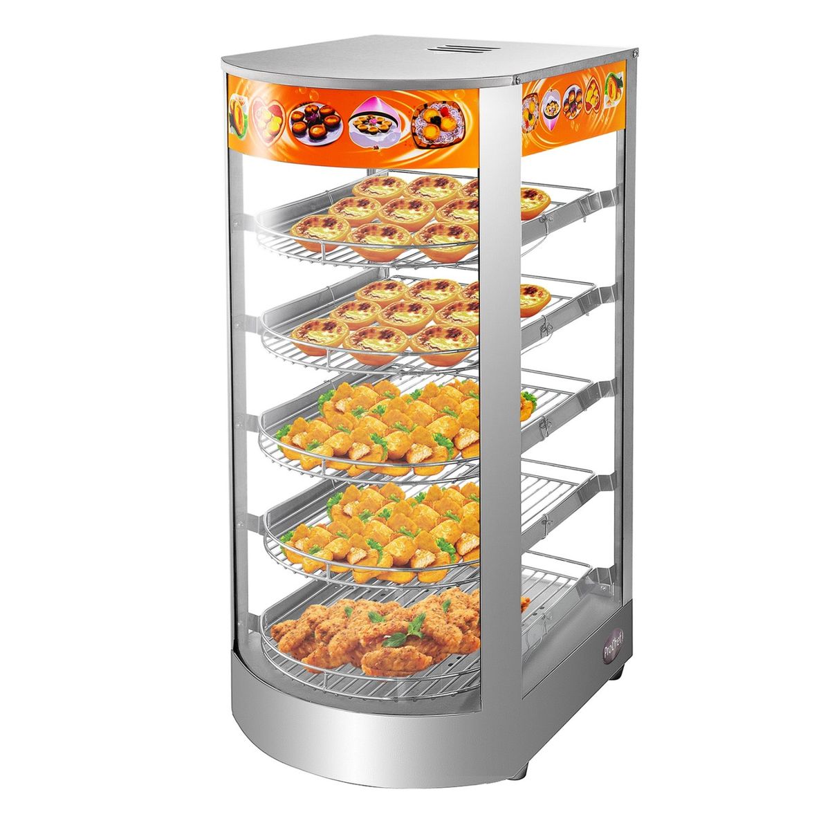 PROCHEF - Vitrina de Calor 35 cm. Acero Inox. 30 a 80°C ET-LD-1P-W