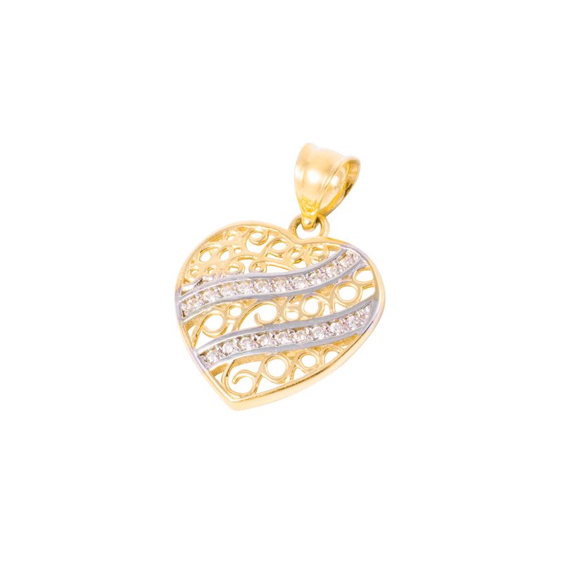 JB JOYAS BARON - Colgante de Oro 18kt Modelo Corazón filigrana