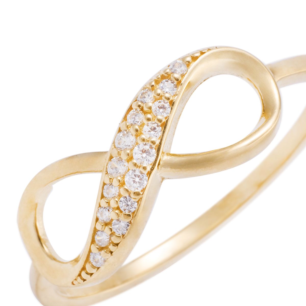 JB JOYAS BARON - Anillo de Oro 18kt Infinito Circón.