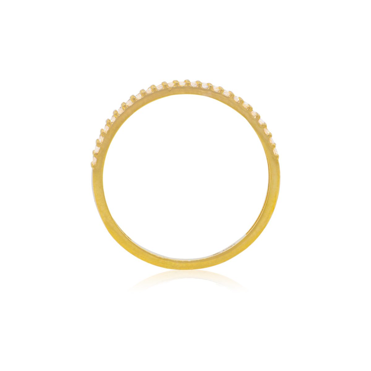 JB JOYAS BARON - Anillo Compromiso de Oro 18Kt Centro Calado Circonita