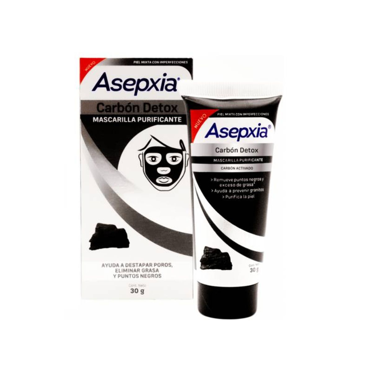 ASEPXIA - ASEPXIA CARBON DETOX MASCARILLA PURIFICANTE 30G.