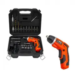 GENERICO - Atornillador Inalambrico 4v Bat Interna 1.3Ah +42accs+maleta