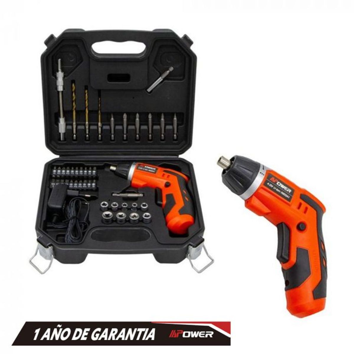 GENERICO - Atornillador Inalambrico 4v Bat Interna 13Ah +42accs+maleta