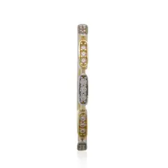 JB JOYAS BARON - Anillo de Oro 18kt Circón Bicolor Espaciado