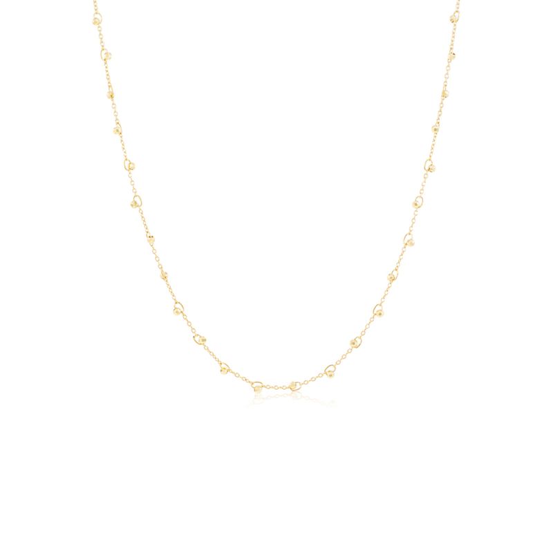 JB JOYAS BARON - Collar de Oro 18kt Bolita Labrada
