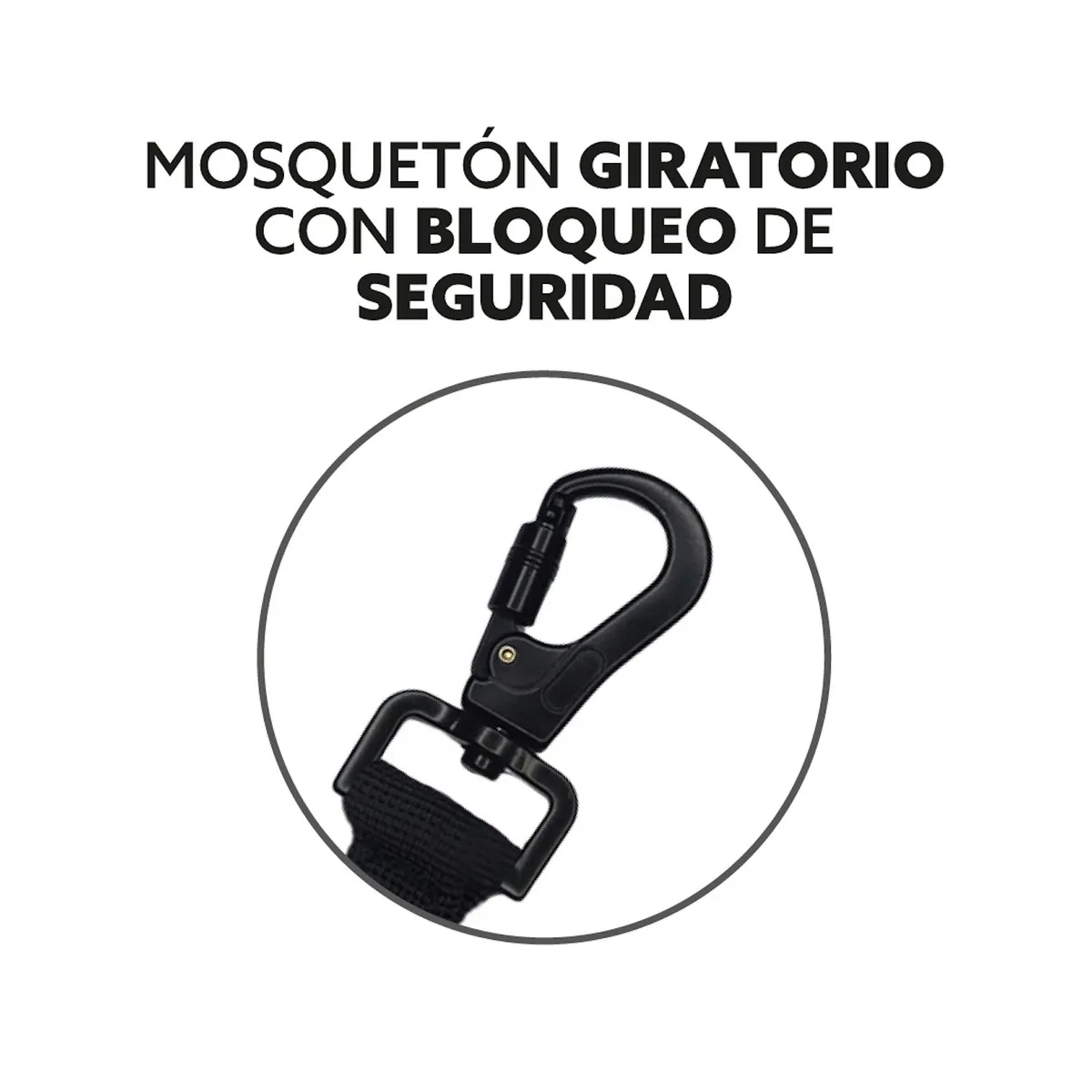 PETLOUNGE - Correa Larga Perros - Reforzada - 3 Metros - Negra - Perro