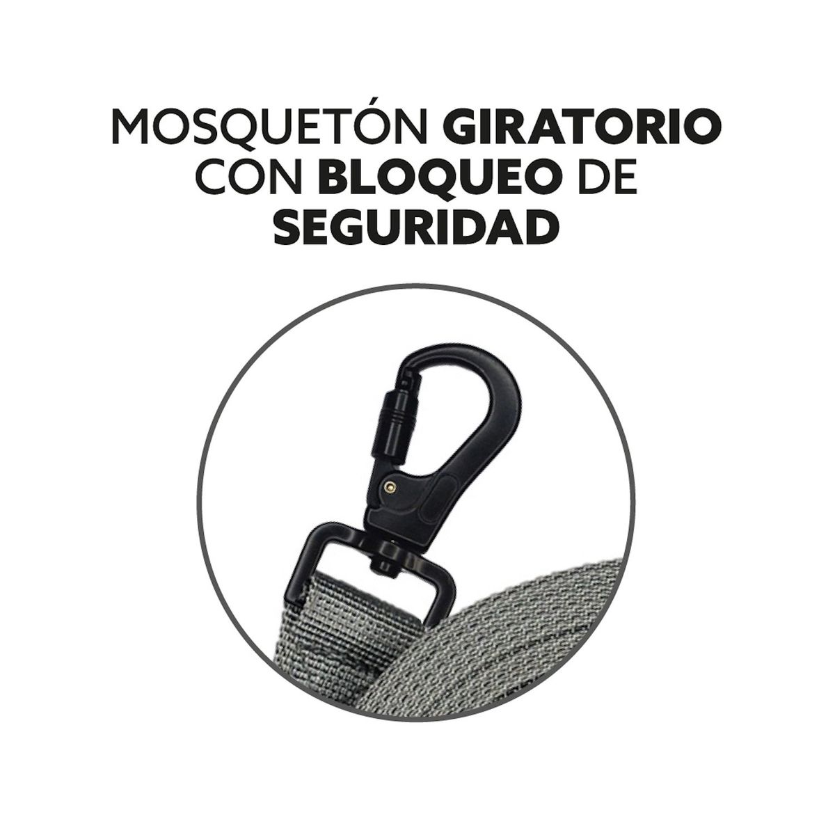 PETLOUNGE - Correa Larga Perros - Reforzada - 5 Metros - Gris - Perro