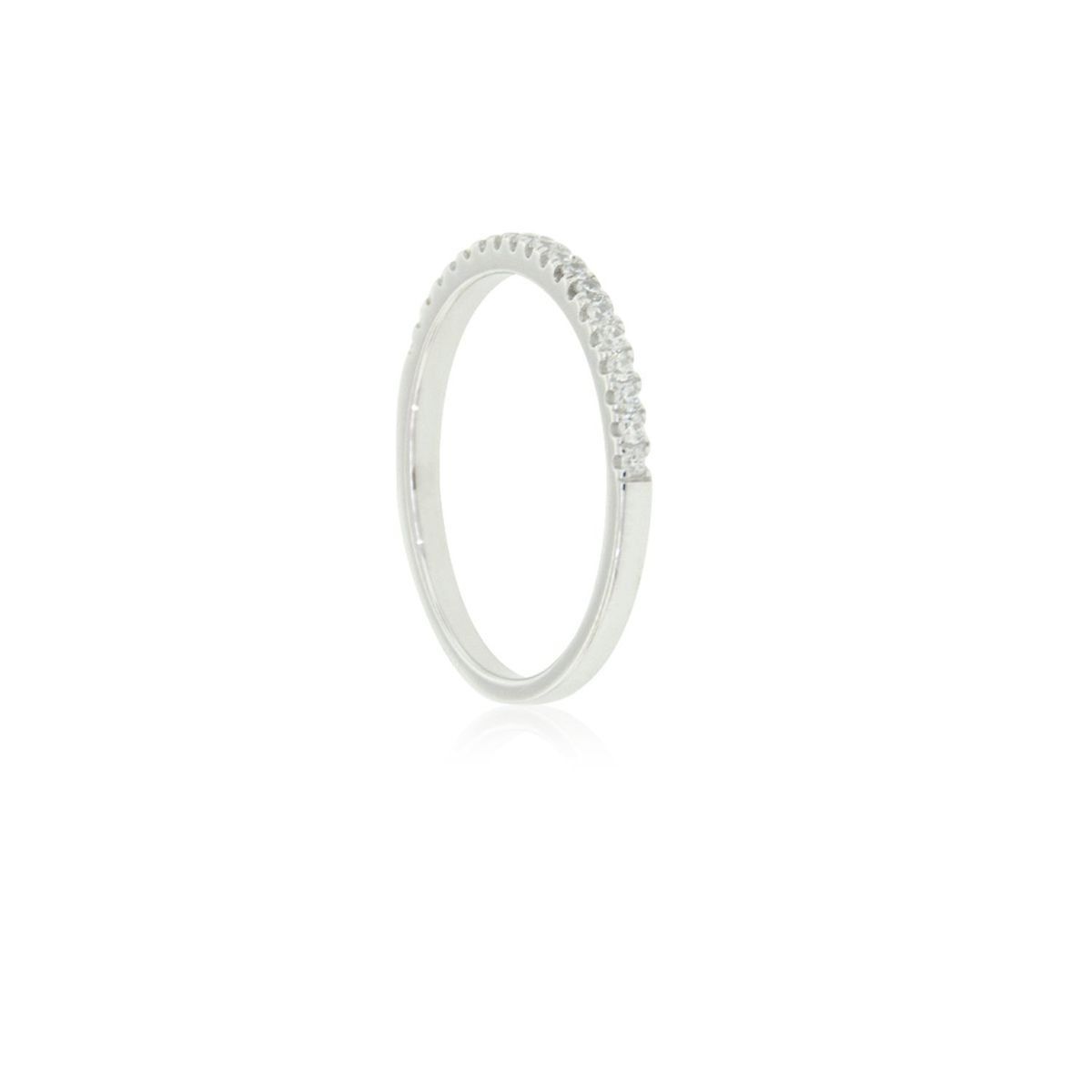JB JOYAS BARON - Anillo Plata Esterlina 925 Medio Cintillo con Circonita