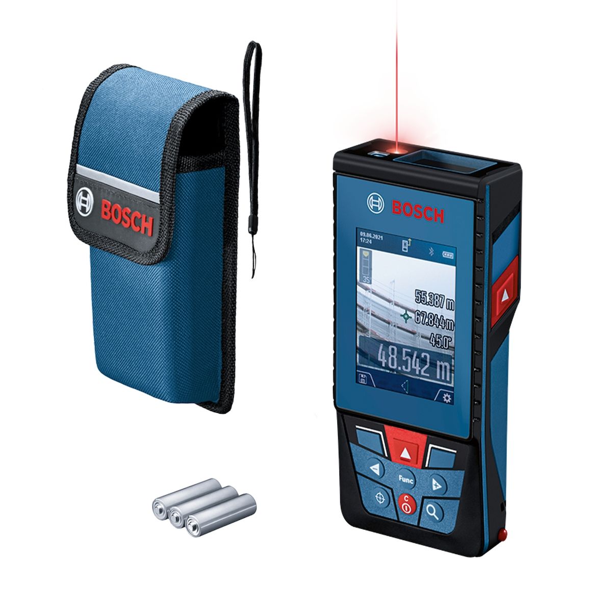 BOSCH - Medidor Láser Bosch GLM 120 C alcance 120m con Bluetooth