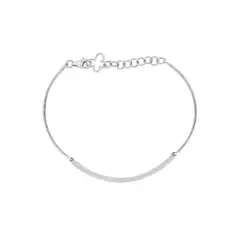 JB JOYAS BARON - Pulsera de Oro Blanco 18 Kt. con Diamantes de 21 Puntos