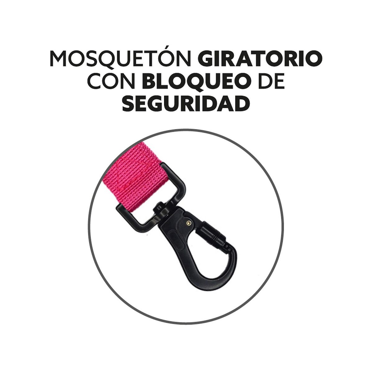 PETLOUNGE - Correa Larga Perros - Reforzada - 5 Metros - Fucsia - Perro