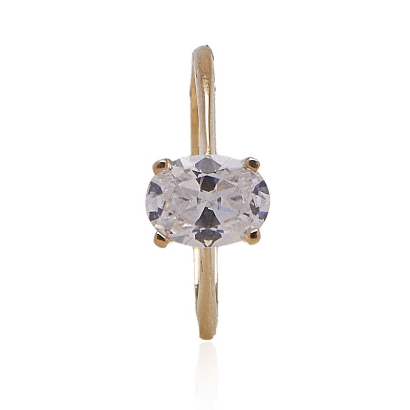 JB JOYAS BARON - Anillo de oro 18kt Circón Ovalado
