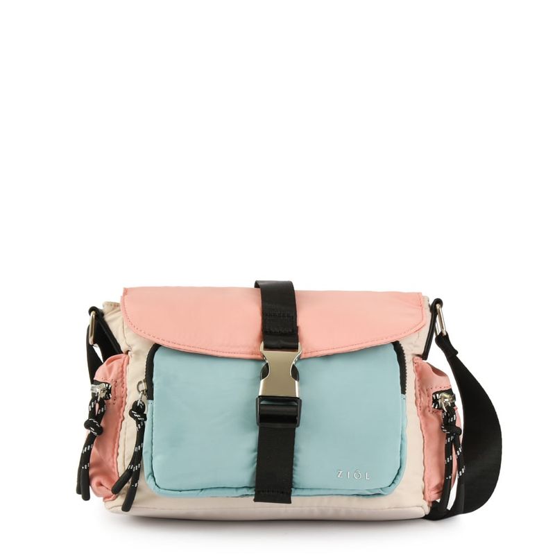 ZIOL - Cartera bandolera con tapa pequeña abie blanco crudo
