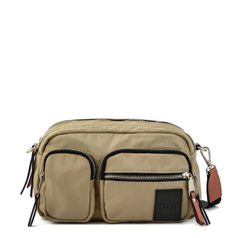 ZIOL - Cartera bandolera mediana fadora taupe