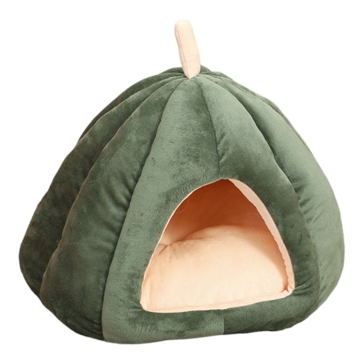 CRUSEC - Casa Nido Perros Gatos Calabaza Melon Plegable Talla L Verde