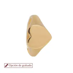 JB JOYAS BARON - Anillo de Oro 18kt Corazón Sello