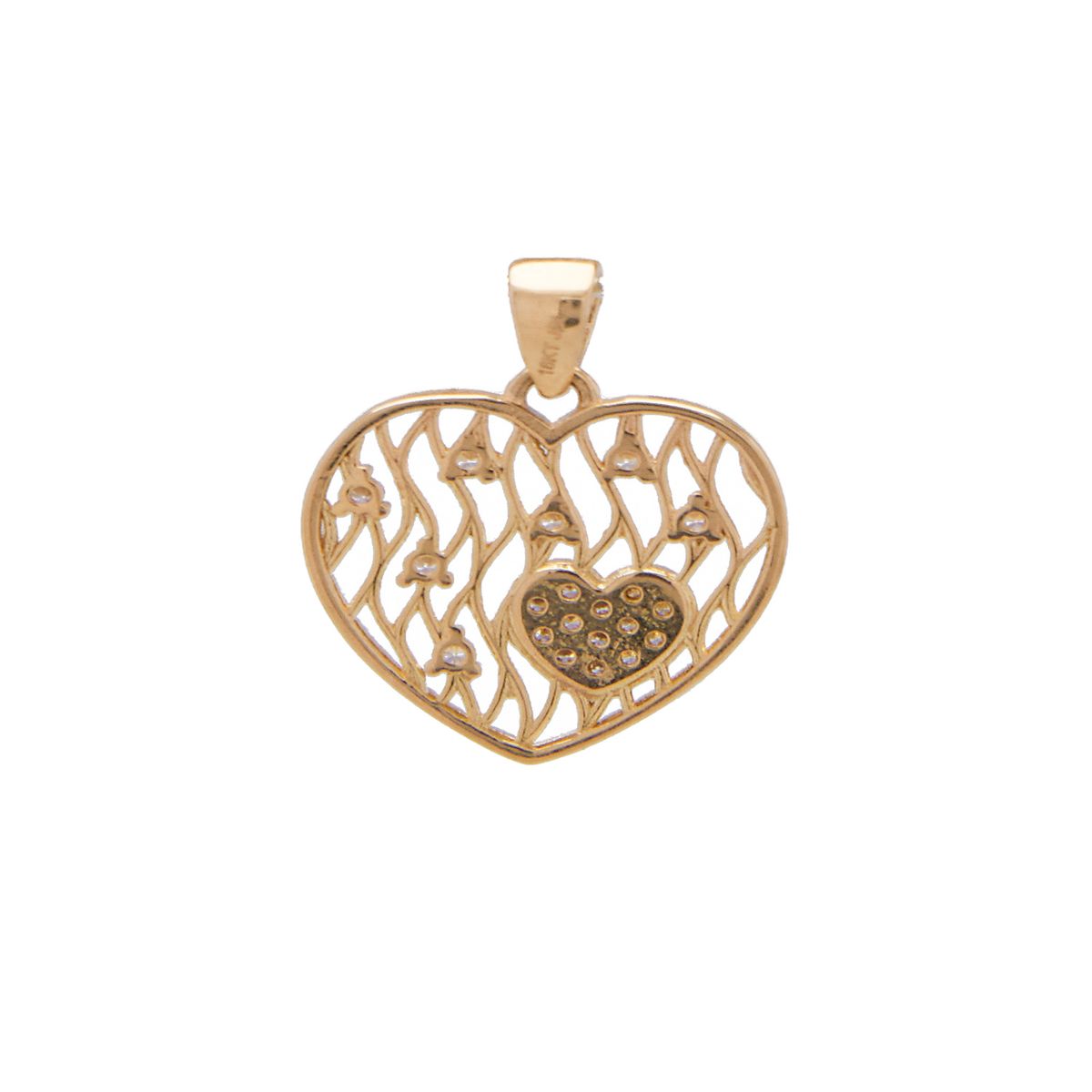 JB JOYAS BARON - Colgante de Oro 18kt Modelo Corazon Circones filigrana