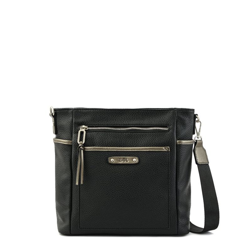 ZIOL - Cartera bandolera pequeña lima negro
